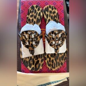Tory Burch Miller Leopard Print Sandals size 8M women